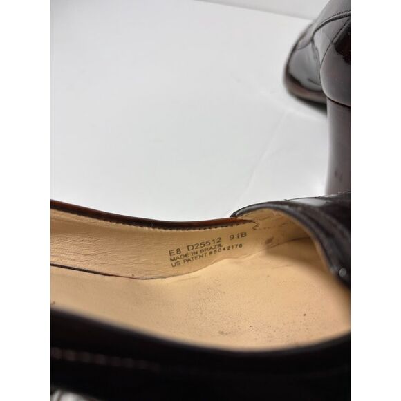Cole Haan Nike Air Penny loafers size 9.5 Brown Caramel Stacked Heel Pump classy - Picture 6 of 6